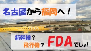 名古屋から福岡へ行くなら新幹線？それとも飛行機？FDAをおすすめしたい！
