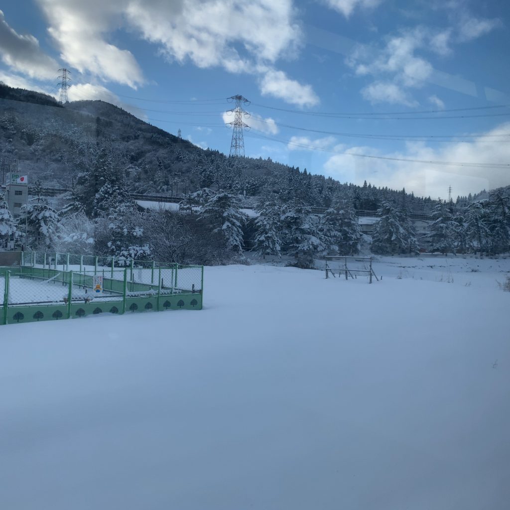 関ケ原と米原の雪