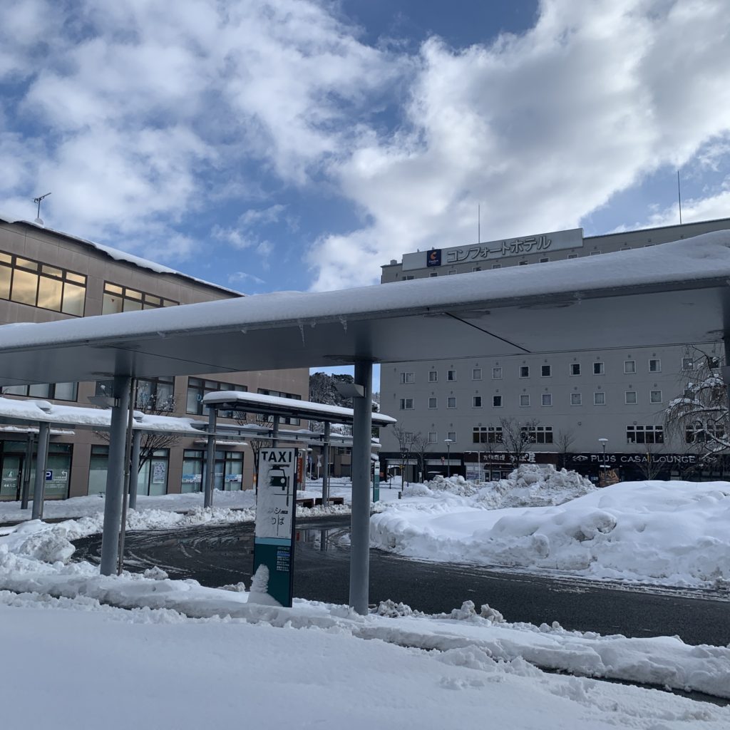 彦根駅前の雪がやばい